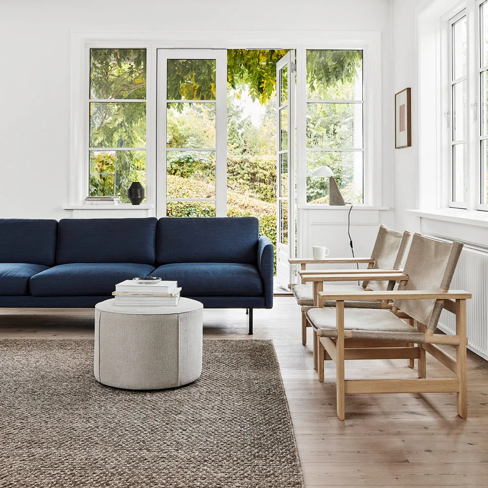 Calmo 5623 soffa, Sunniva 783-svart stål Fredericia Furniture