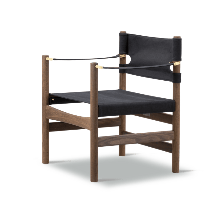 Canvas 21 karmstol - Svart canvas-oljad ek - Fredericia Furniture