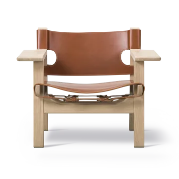 Den spanske stol fåtölj - Läder cognac-såpad ek - Fredericia Furniture