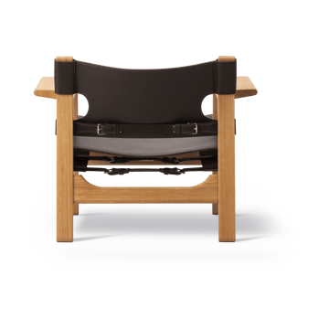 Den spanske stol fåtölj - Läder mörkbrun-oljad ek - Fredericia Furniture