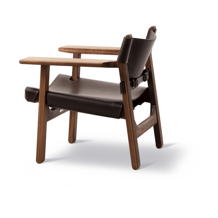 Den spanske stol fåtölj, Läder mörkbrun-oljad valnöt Fredericia Furniture