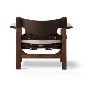 Den spanske stol fåtölj - Läder mörkbrun-oljad valnöt - Fredericia Furniture