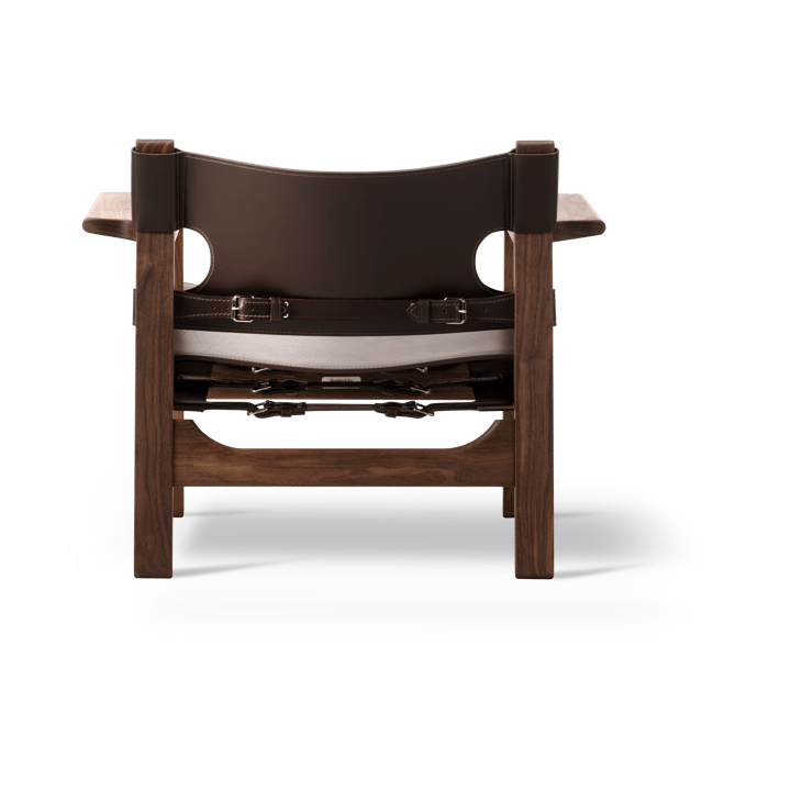 Den spanske stol fåtölj, Läder mörkbrun-oljad valnöt Fredericia Furniture