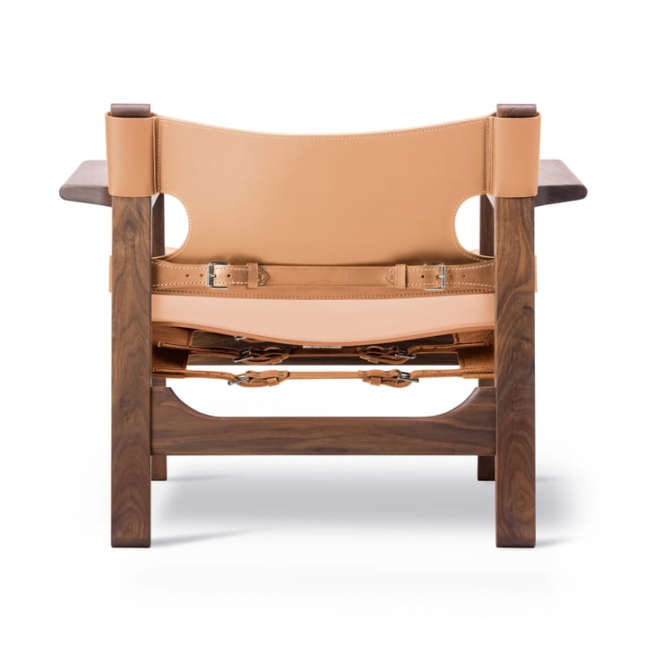 Den spanske stol fåtölj, Läder natur-oljad valnöt Fredericia Furniture