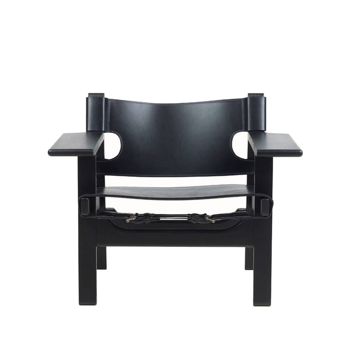 Den spanske stol fåtölj - Läder svart-svartlackad ek - Fredericia Furniture