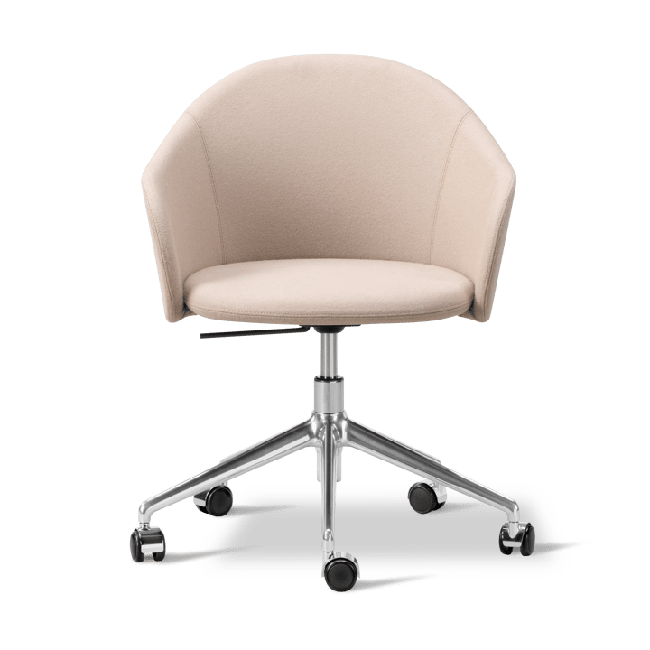 Gomo Armchair fåtölj swivel base 5-star - Blazer CUZ47 Fairfield-polerad aluminium - Fredericia Furniture