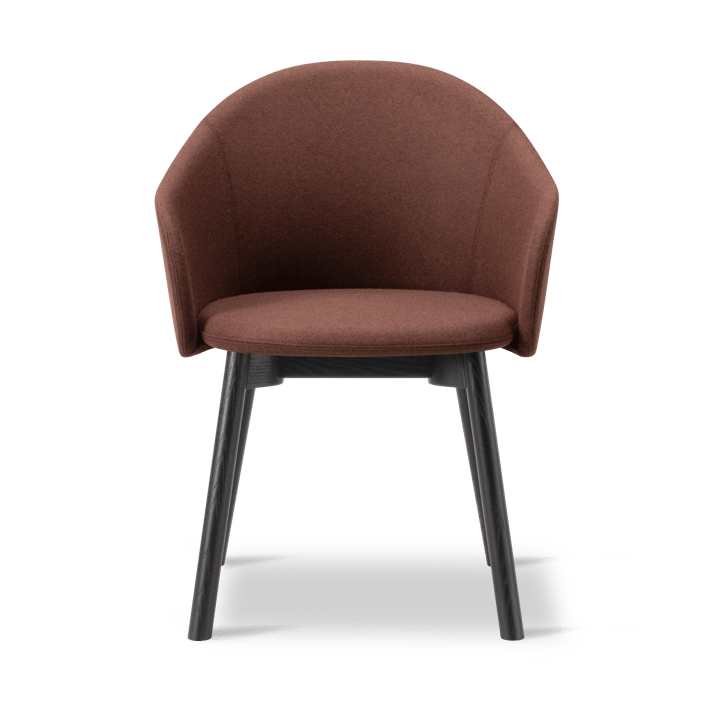 Gomo Armchair fåtölj wood base - Blazer CUZ4D Dunalk-svartlackerad ek - Fredericia Furniture