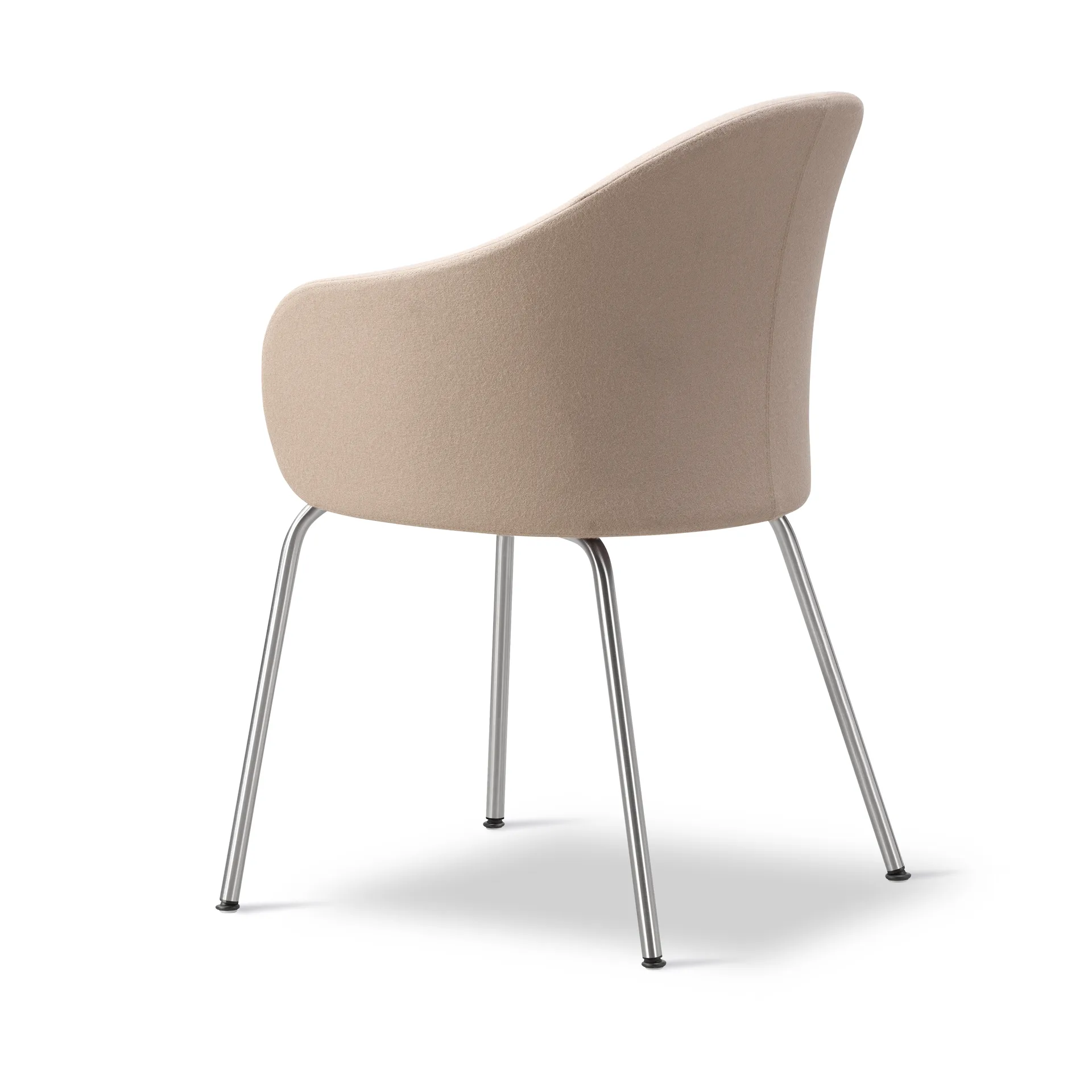 Gomo Armchair karmstol tube base, Blazer CUZ47 Fairfield-rostfritt stål Fredericia Furniture