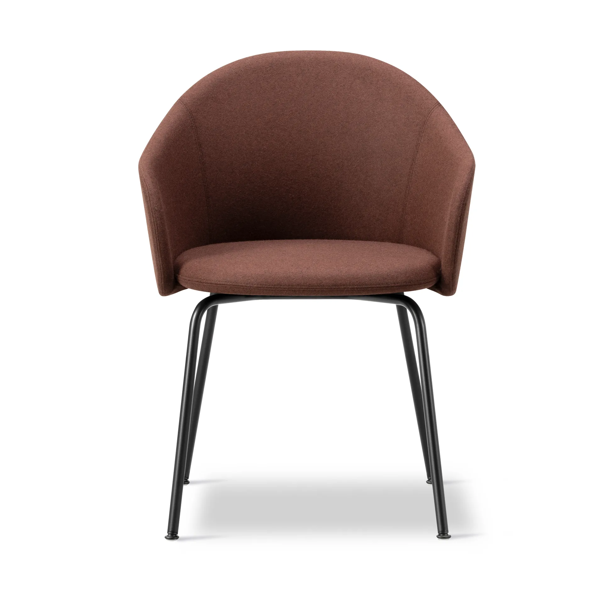 Gomo Armchair karmstol tube base, Blazer CUZ4D Dunalk-black Fredericia Furniture