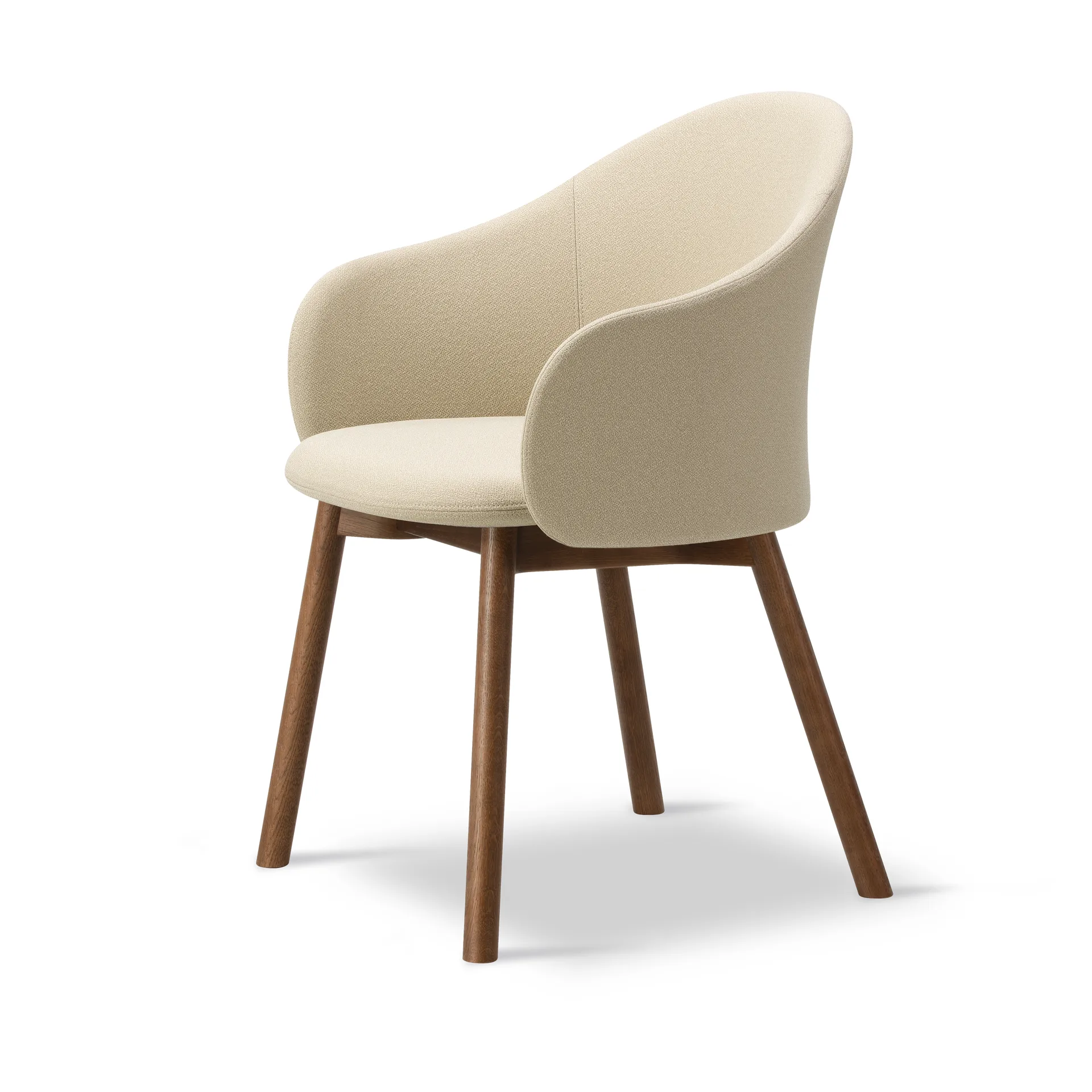 Gomo Armchair karmstol wood base, Mylla 221-rökbetsad lackad ek Fredericia Furniture