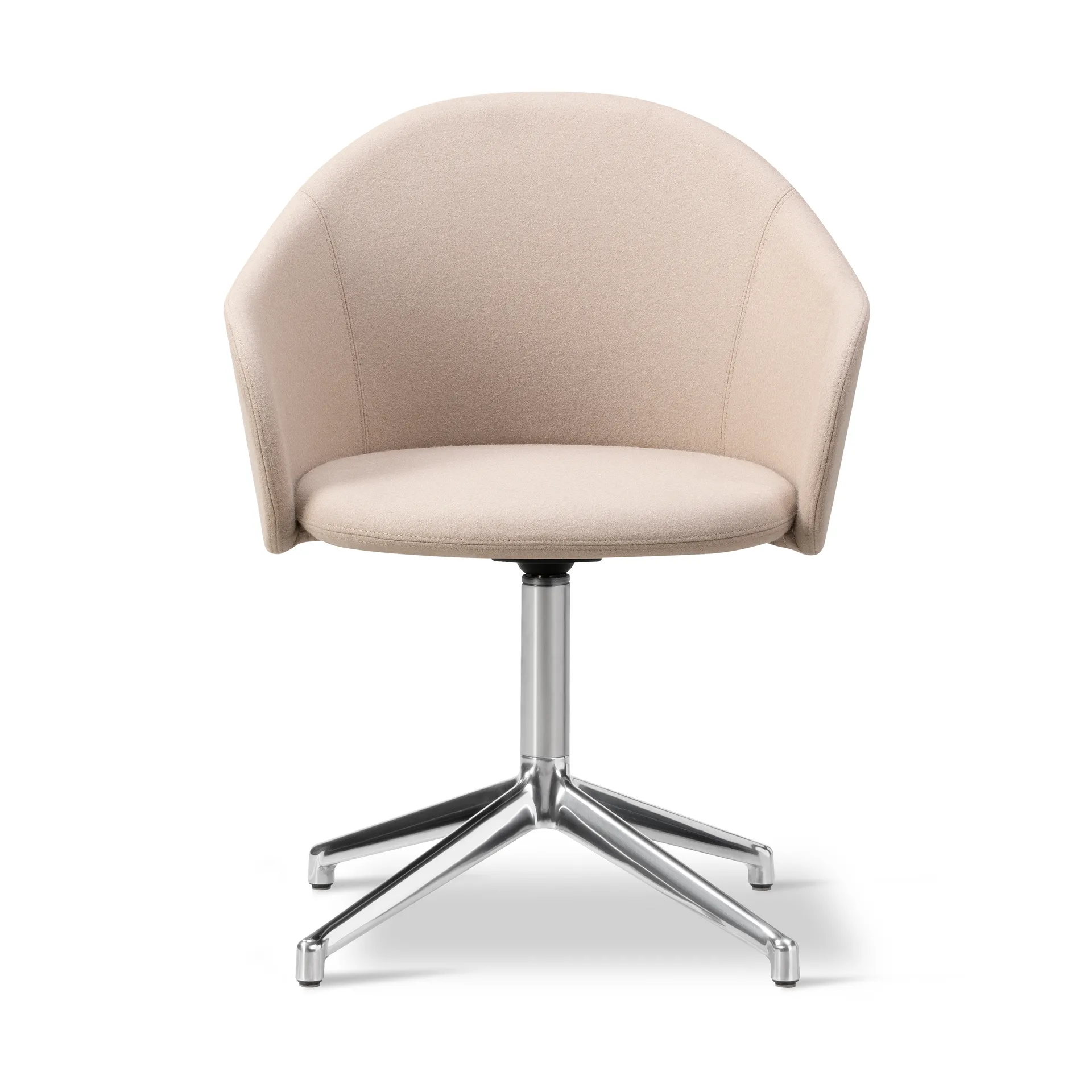 Gomo Armchair kontorsstol swivel base 4-star, Blazer CUZ47 Fairfield-polerad aluminium Fredericia Furniture