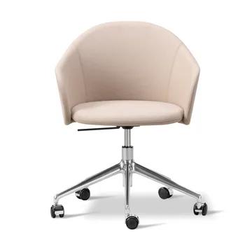 Gomo Armchair kontorsstol swivel base 5-star - Blazer CUZ47 Fairfield-polerad aluminium - Fredericia Furniture
