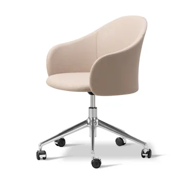 Gomo Armchair kontorsstol swivel base 5-star - Blazer CUZ47 Fairfield-polerad aluminium - Fredericia Furniture