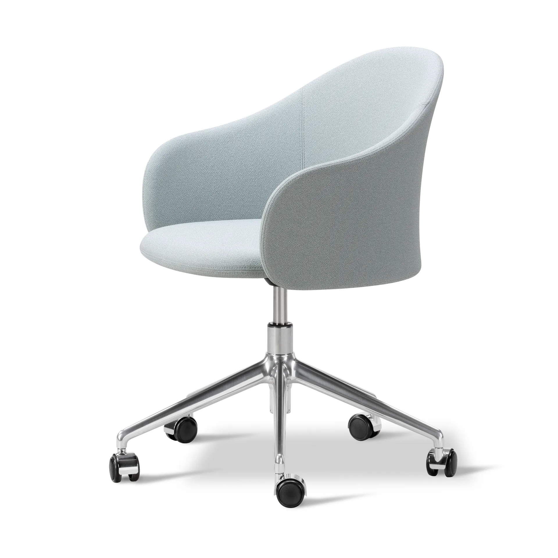 Gomo Armchair kontorsstol swivel base 5-star, Mylla 811-polerad aluminium Fredericia Furniture