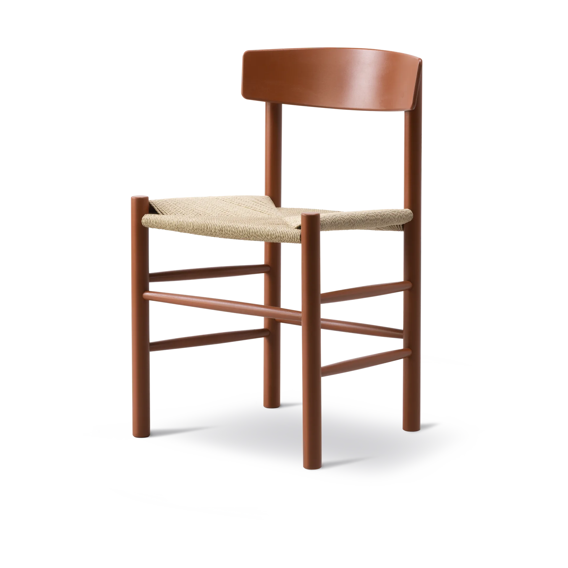 J39 stol, Herritage red-flätad natur Fredericia Furniture