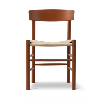 J39 stol - Herritage red-flätad natur - Fredericia Furniture