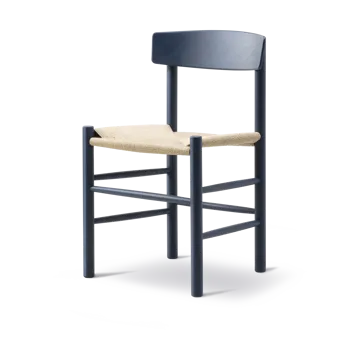 J39 stol - Indigo blue-flätad natur - Fredericia Furniture