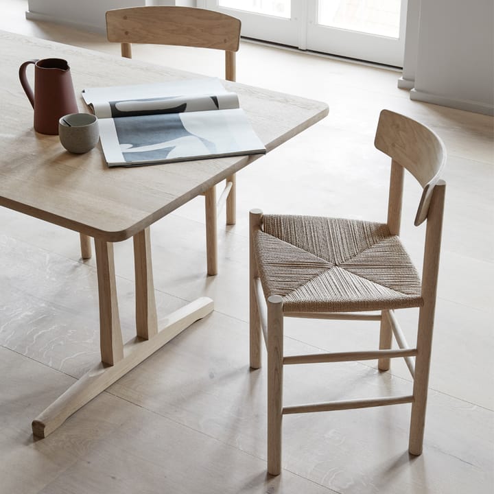 J39 stol, Ljus oljad ek-flätad natur Fredericia Furniture