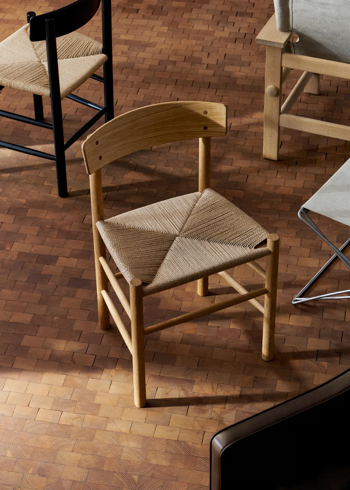 J39 stol, Oljad ek-flätad natur, 2-pack,  Fredericia Furniture