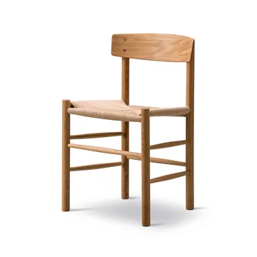 J39 stol, Oljad ek-flätad natur, 4-pack - Fredericia Furniture