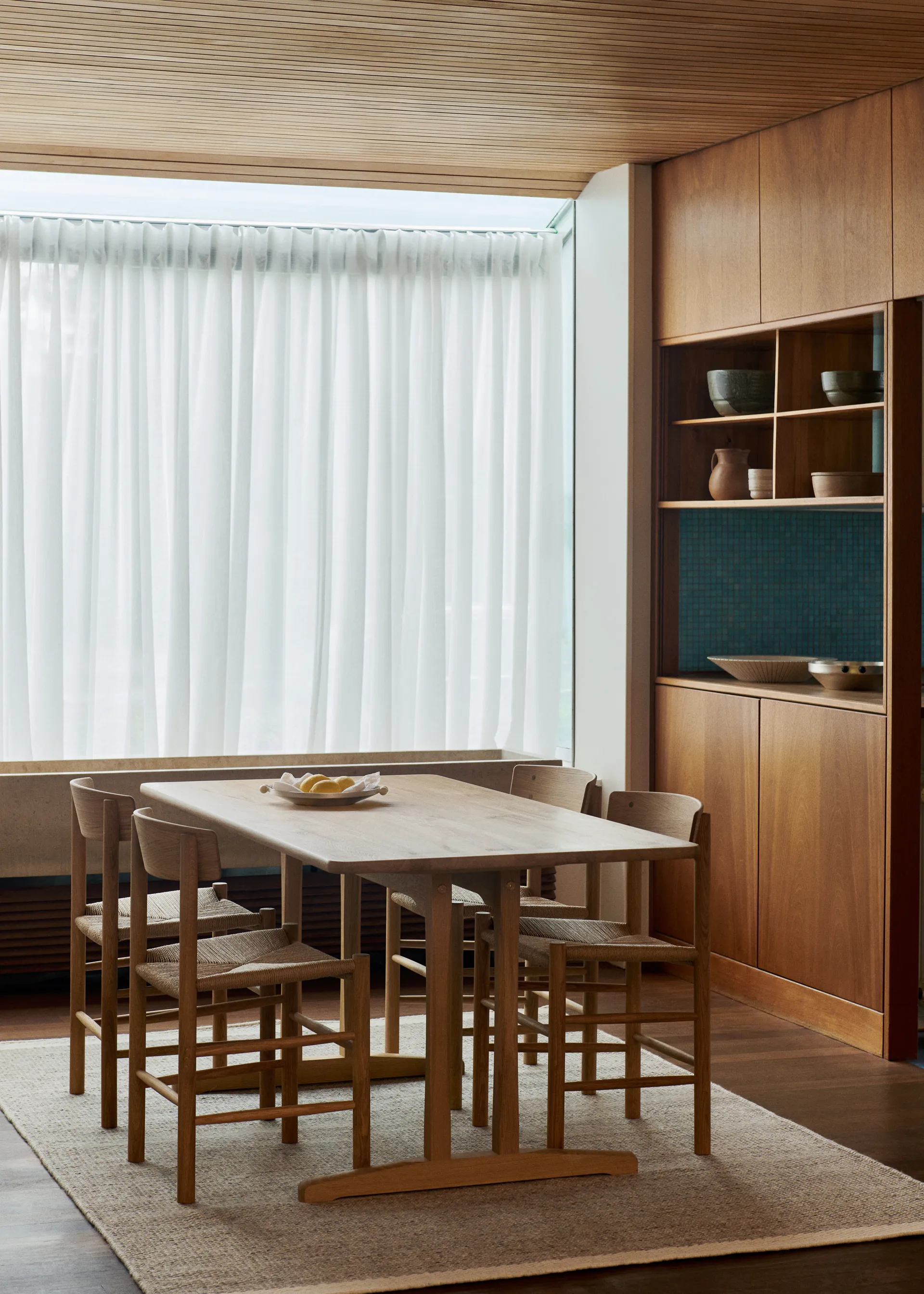 J39 stol, Oljad ek-flätad natur, 4-pack,  Fredericia Furniture