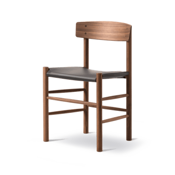 J39 stol - Oljad valnöt-läder Omni 377 mörkbrun - Fredericia Furniture
