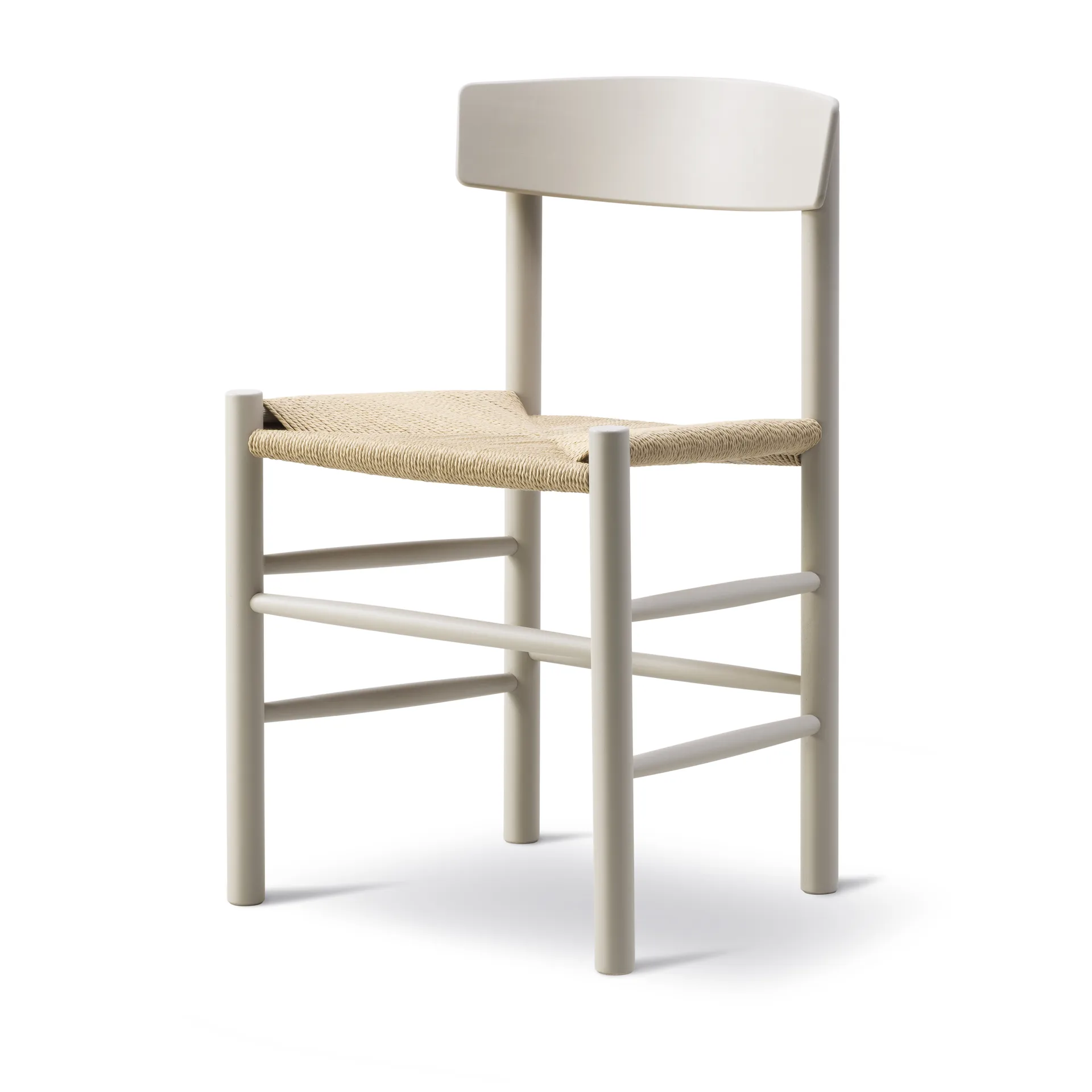 J39 stol, Pebble grey-flätad natur Fredericia Furniture