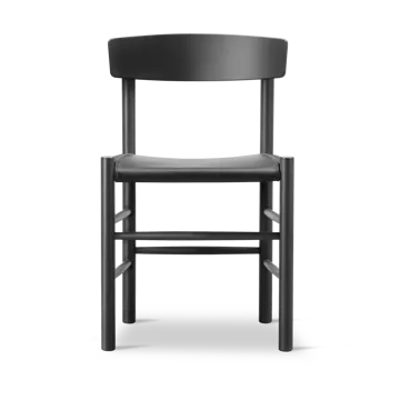 J39 stol - Svartlackerad bok-läder Omni 301 svart - Fredericia Furniture