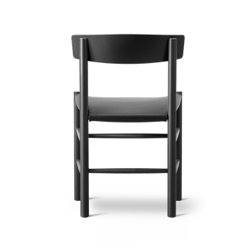 J39 stol - Svartlackerad bok-läder Omni 301 svart - Fredericia Furniture