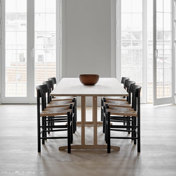 J39 stol, Svartlackerad ek-flätad natur Fredericia Furniture