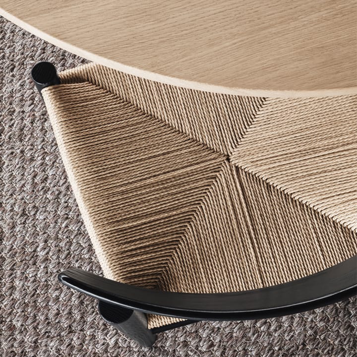 J39 stol, Svartlackerad ek-flätad natur Fredericia Furniture