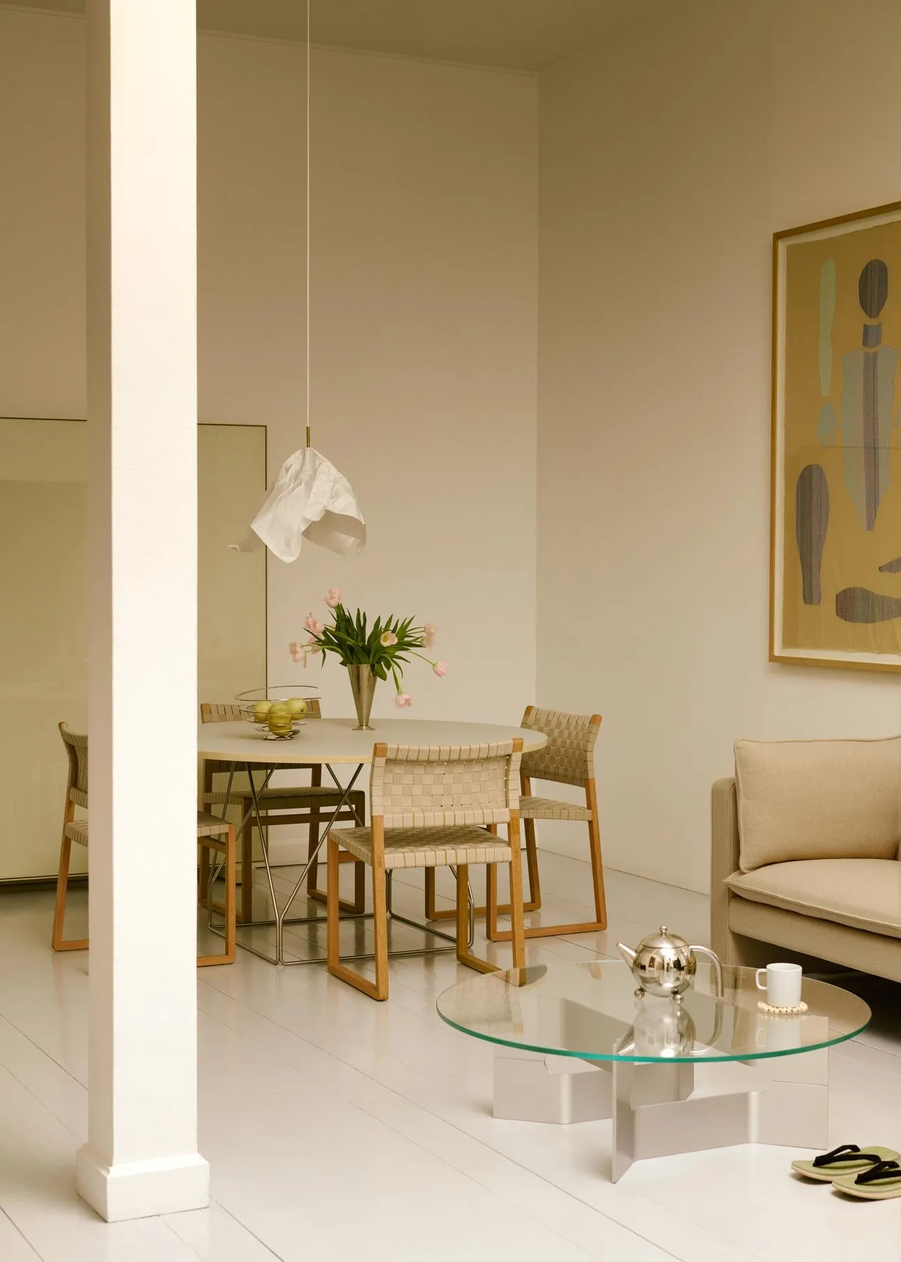 JG soffbord Ø98 cm, Glas-borstad aluminium Fredericia Furniture