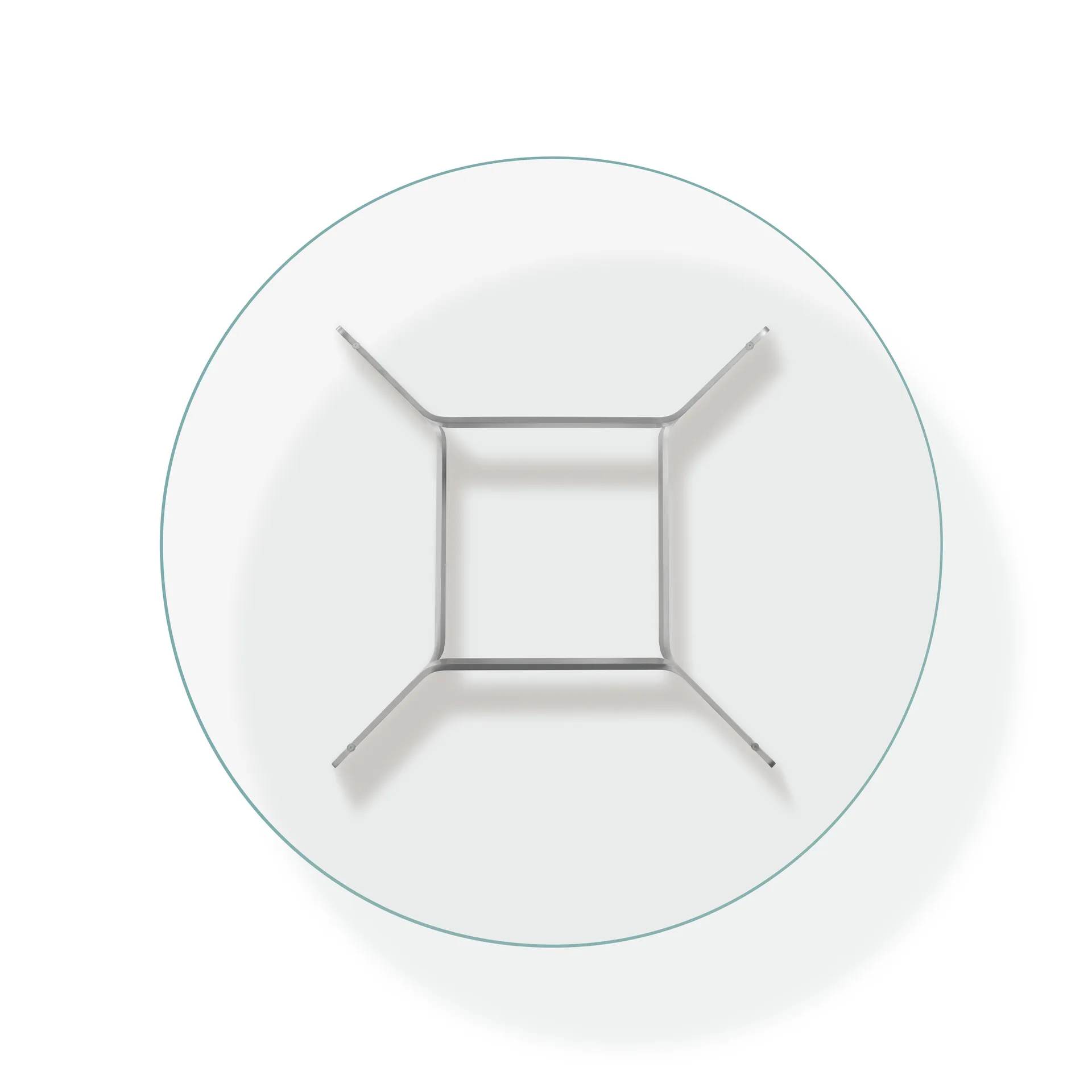 JG soffbord Ø98 cm, Glas-borstad aluminium Fredericia Furniture