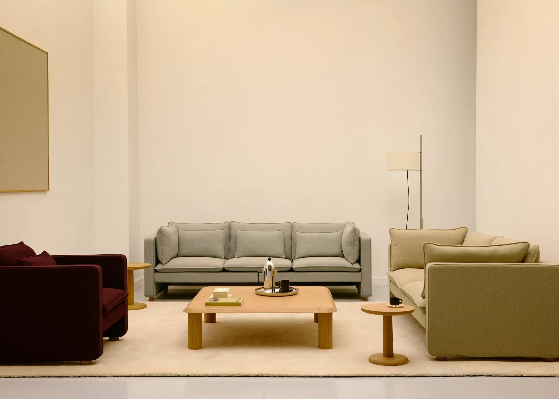 Jota soffa, Vidar 146-ljusoljad ek, 231 cm, 3-sits Fredericia Furniture