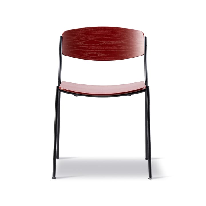 Lynderup 3080 stol - Röd ask-svart stålstativ - Fredericia Furniture