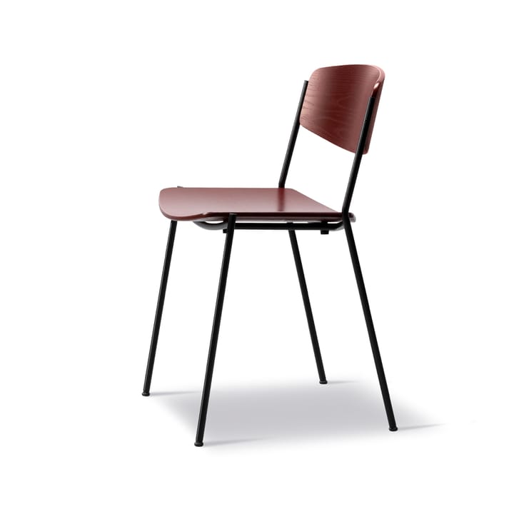 Lynderup 3080 stol, Röd ask-svart stålstativ Fredericia Furniture