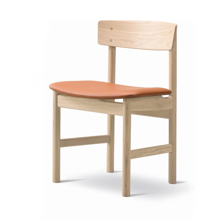 Mogensen 3236 stol, Såpad ek-läder cognac 307 Fredericia Furniture