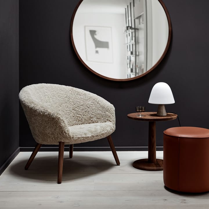 Mono sittpuff, Läder omni 301 black-Ø55 cm Fredericia Furniture