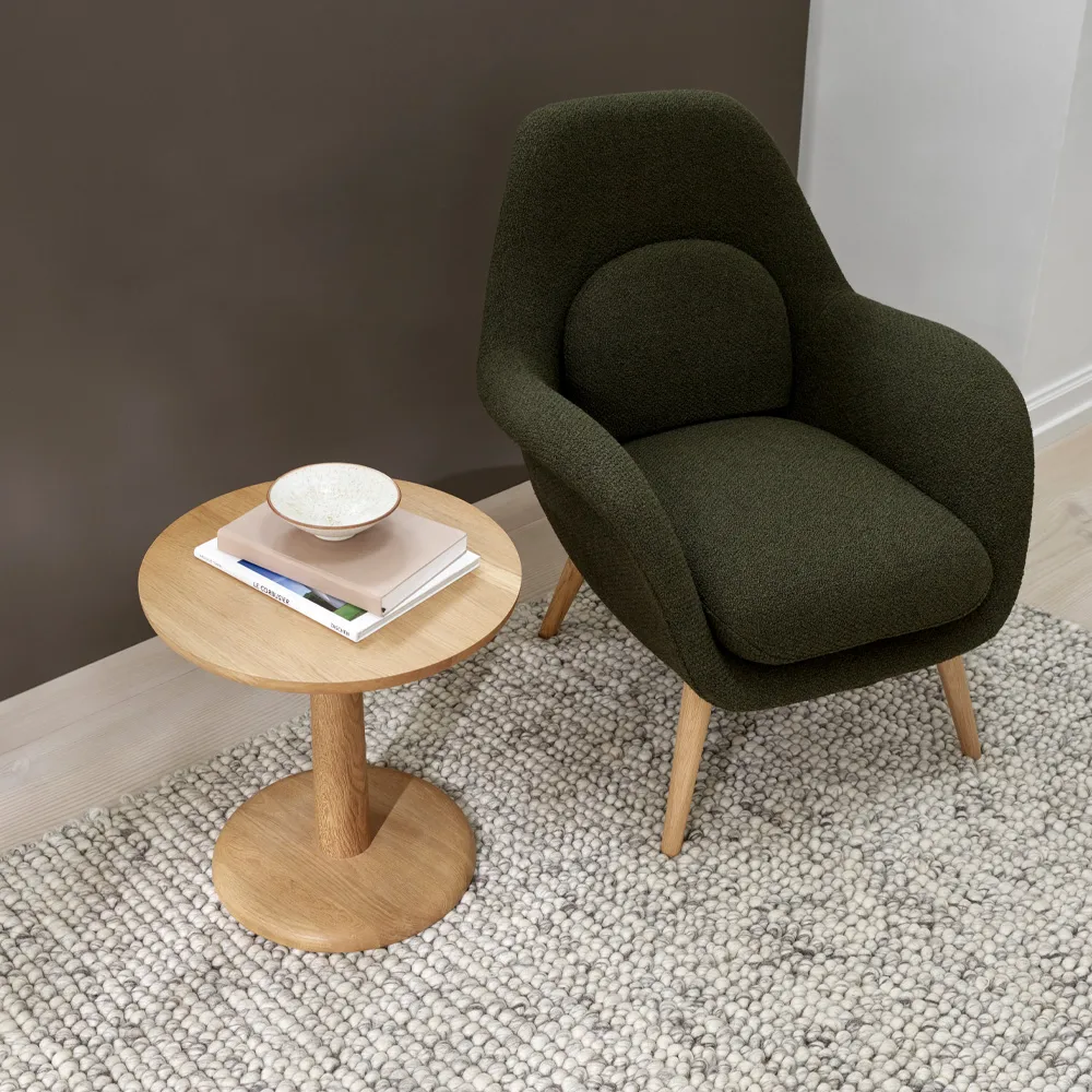 Pon sidobord, Rökt ek olja, Ø40 cm Fredericia Furniture