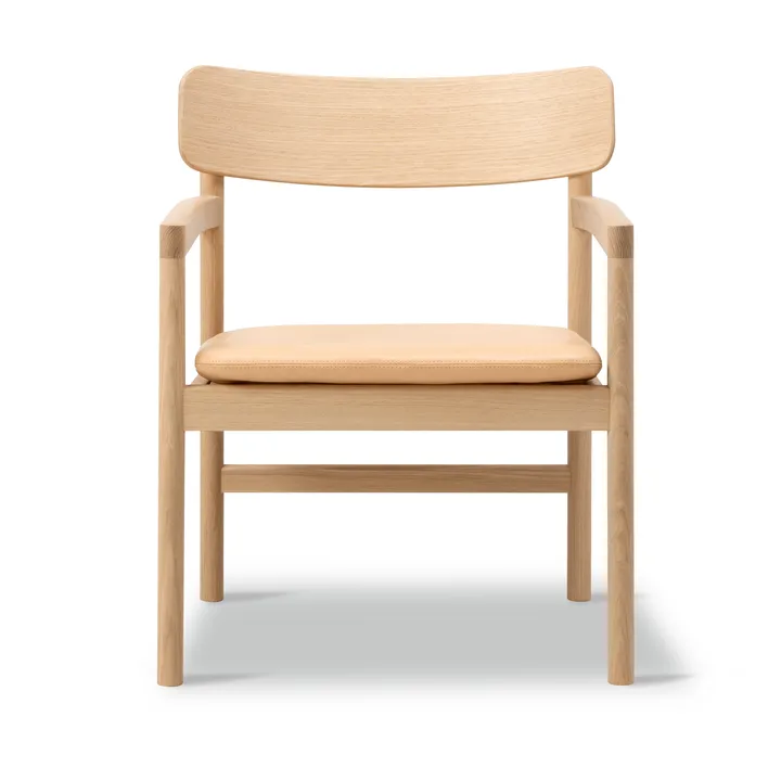 Post loungestol - Vegeta läder-ljusoljad ek - Fredericia Furniture