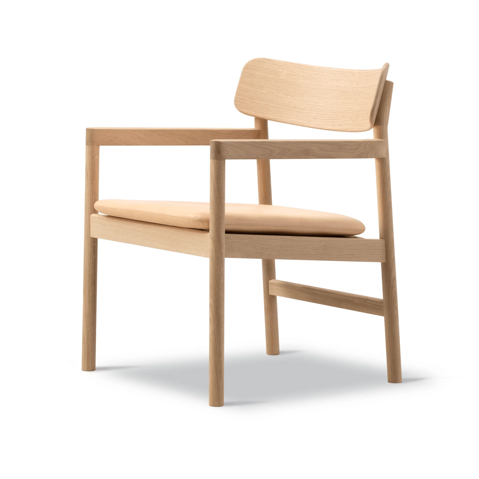 Post loungestol, Vegeta läder-ljusoljad ek Fredericia Furniture