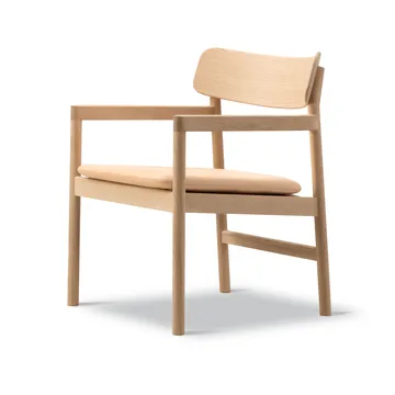 Post loungestol - Vegeta läder-ljusoljad ek - Fredericia Furniture