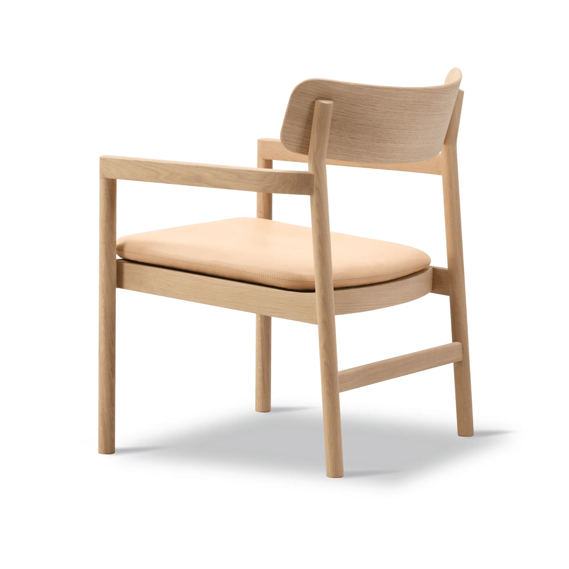 Post loungestol, Vegeta läder-ljusoljad ek Fredericia Furniture