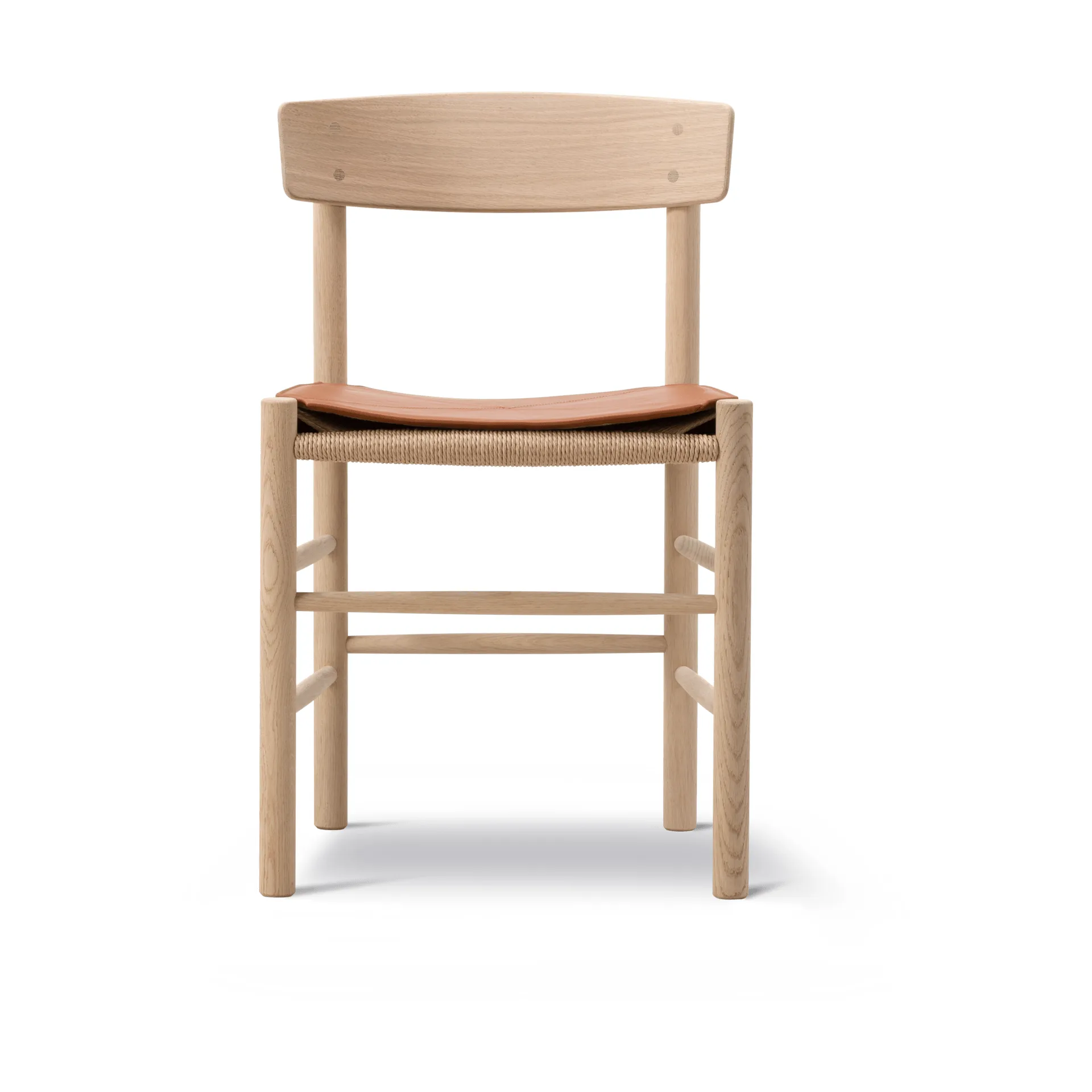 Sittdyna i läder till J39 stol, Läder Cera 905 Russet Brown Fredericia Furniture