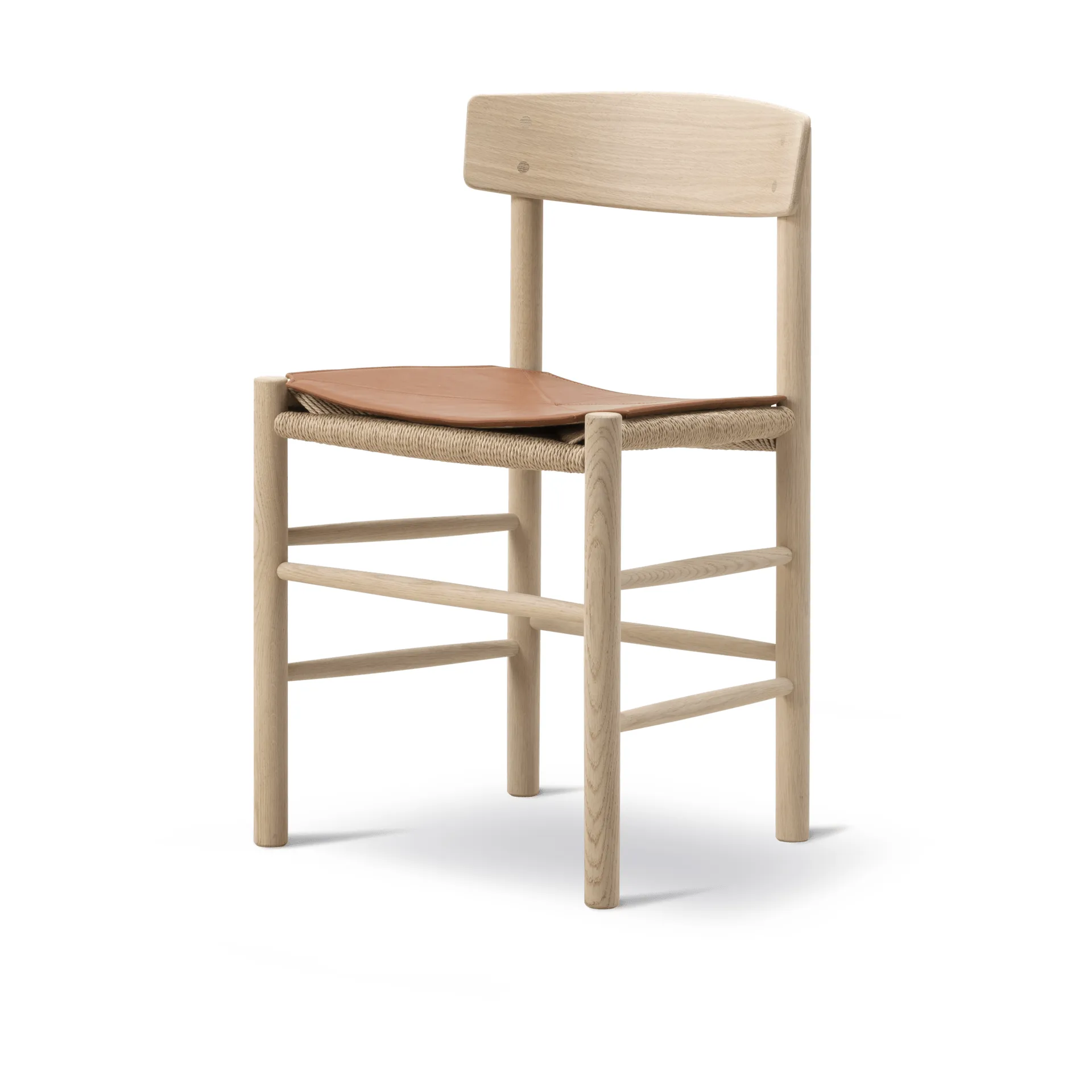 Sittdyna i läder till J39 stol, Läder Cera 905 Russet Brown Fredericia Furniture