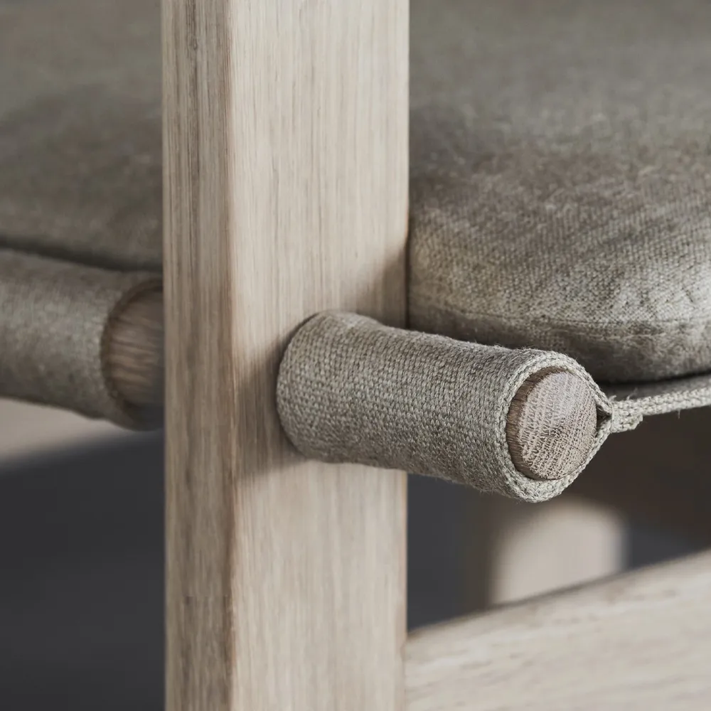 The Canvas Chair fåtölj, Canvas natur-ljusoljat ekstativ, inkl canvas dyna Fredericia Furniture