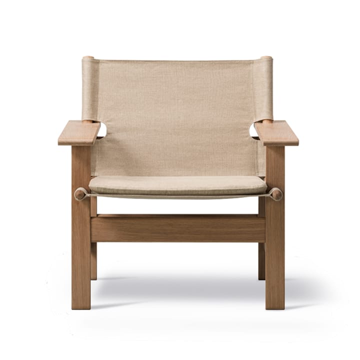 The Canvas Chair fåtölj - Canvas natur-ljusoljat ekstativ, inkl canvas dyna - Fredericia Furniture