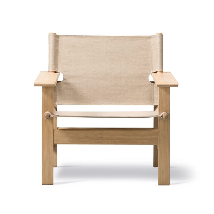 The Canvas Chair fåtölj - Canvas natur-ljusoljat ekstativ - Fredericia Furniture