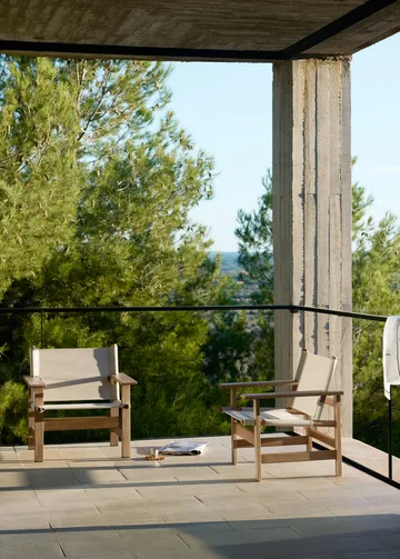 The Canvas Chair outdoor fåtölj - Teak-performance canvas - Fredericia Furniture