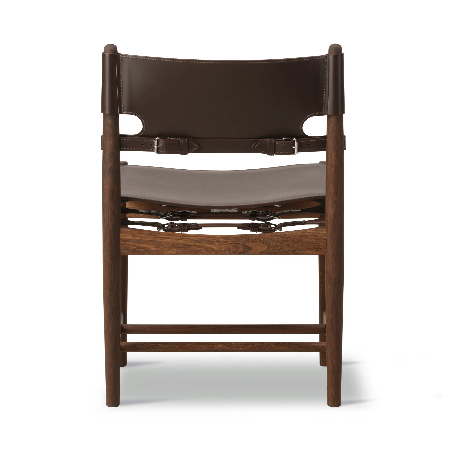 The Spanish Dining Chair, Läder mörkbrun-rökt ek Fredericia Furniture